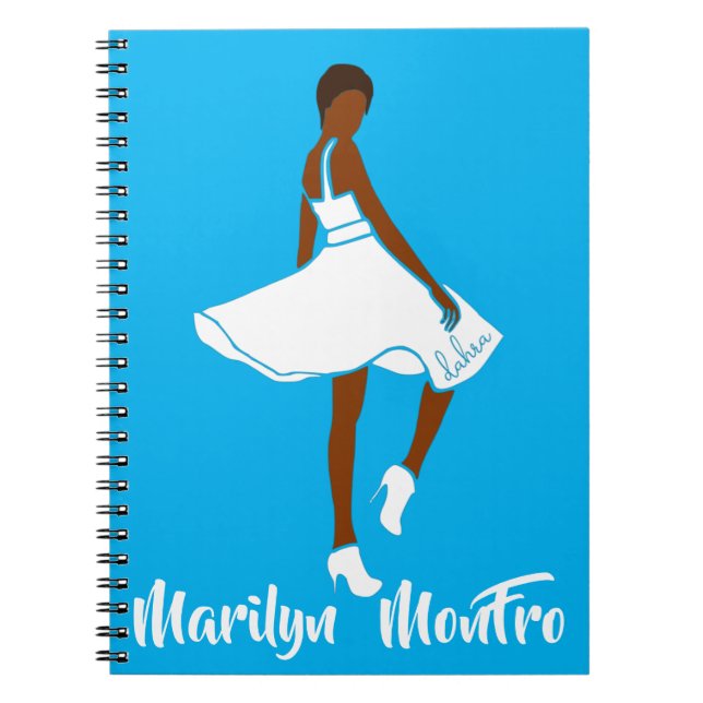 Caderno Espiral Marilyn MonFRO AFRoCA Afro Africa Mulher Negra (Frente)