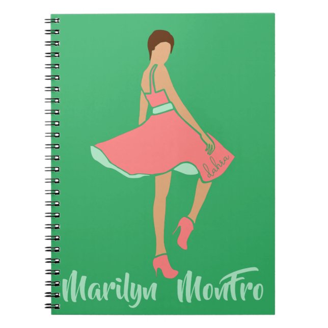 Caderno Espiral Marilyn MonFRO AFRoCA Afro Africa Mulher Negra (Frente)
