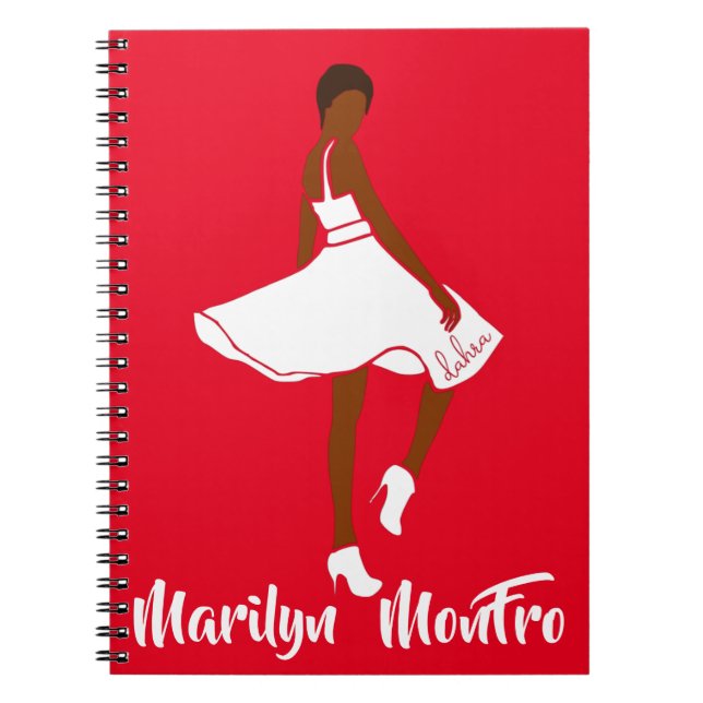 Caderno Espiral Marilyn MonFRO AFRoCA Afro Africa Mulher Negra (Frente)