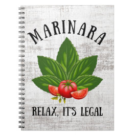 Caderno Espiral Marinara Relaxe É o Humor Comida do Tomate de Base