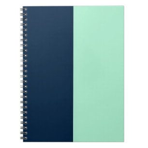Caderno Espiral Marinheiro Azul e Hortelã