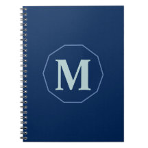 Marinho Blue elegant monograma personalizado