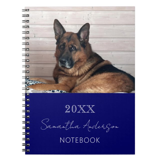 Caderno Espiral Marinho de animais de estimação com foto personali (Frente)
