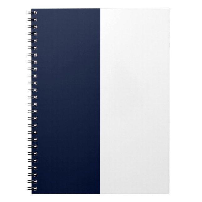 Caderno Espiral Marinho e branco PERSONALIZADO (Frente)