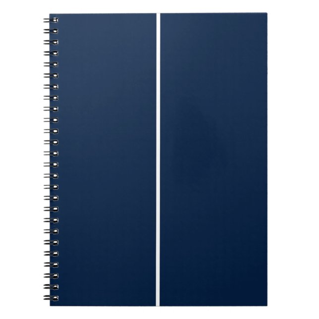 Caderno Espiral Marinho e branco PERSONALIZADO (Frente)