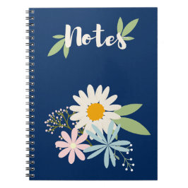 Caderno Espiral Marinho Floral