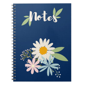 Caderno Espiral Marinho Floral