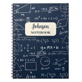 Caderno Espiral Marinho Matemática Amplia Geek de Matemática