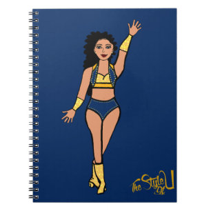 Caderno Espiral Marinho para notebook Dancer/Dourado