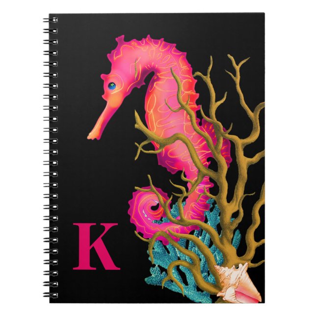 Caderno Espiral Marinho, Pink Chic (Frente)
