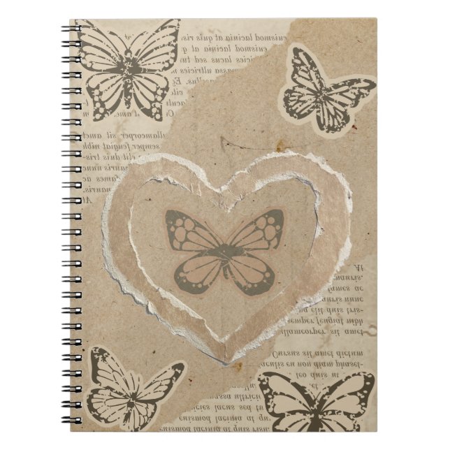 Caderno Espiral mariposas de papel (Frente)