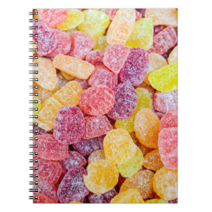 Caderno Espiral Marmalada decorativa, doce, amarelo e laranja