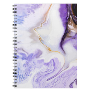 Caderno Espiral Mármore abstrato púrpura