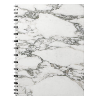 Caderno Espiral Mármore branco