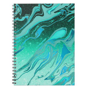 Caderno Espiral Mármore de brilho