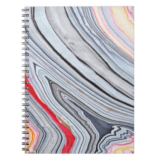 Caderno Espiral Mármore de Swirly no coral