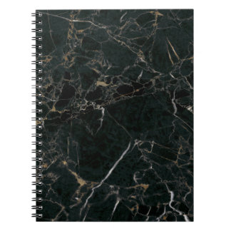 Caderno Espiral Mármore Preto Elegante: Fundo Texturizado