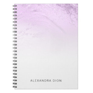 Caderno Espiral Mármore roxo mínimo elegante