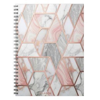 Caderno Espiral Mármore Visual Clássico