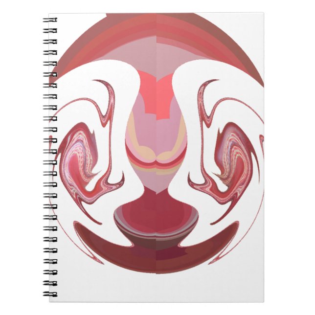 Caderno Espiral Maroon Majestade: Radiância Russa Texturizada Afri (Frente)