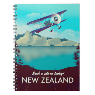 Caderno Espiral Marque um avião hoje! Nova Zelândia