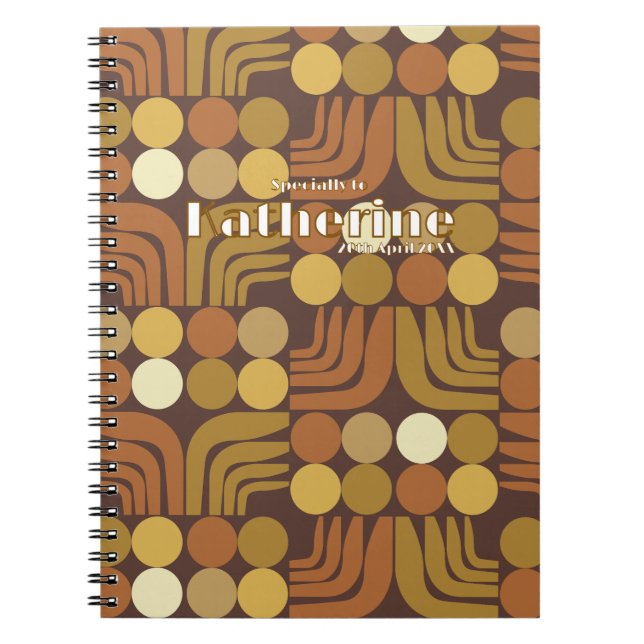 Caderno Espiral Marrom Escuro Boêmio (Frente)