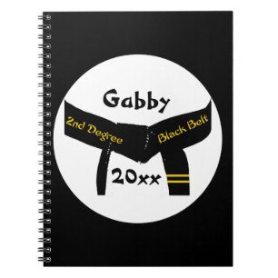 Caderno Espiral Martial Arts Second Degree Black Belt