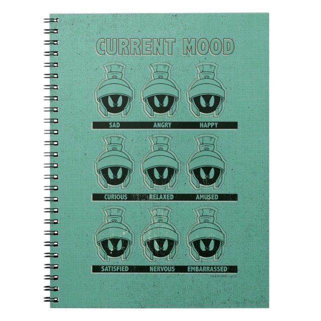 Caderno Espiral MARVIN, O MARTIAN™ Current Mood Chart (Gráfico de  (Frente)