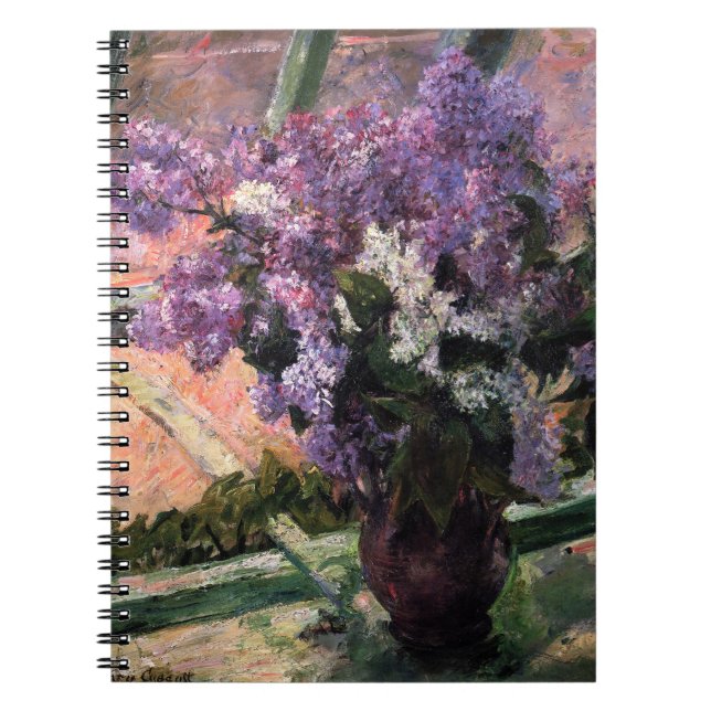 Caderno Espiral Mary Cassatt - Lilases em uma janela (Frente)