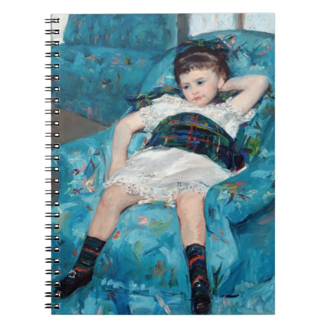 Caderno Espiral Mary Cassatt - Menina em uma Poltrona Azul (Frente)