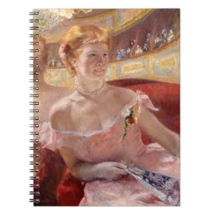 Caderno Espiral Mary Cassatt - Mulher com Colar Pérola em um Logot