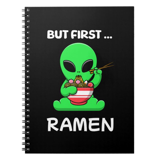 Caderno Espiral Mas primeiro Ramen diverte Alienígena (Frente)