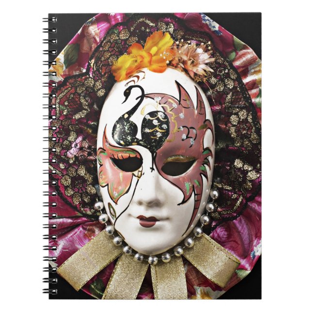 Caderno Espiral Máscara Bonita do Carnaval Masculino (Frente)