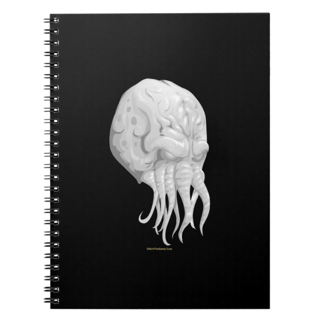 Caderno Espiral Máscara de Cthulhu do pulso aleatório (Frente)