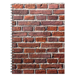 Caderno Espiral Máscara de tijolos de pedra