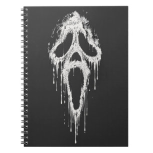 Caderno Espiral Máscara Fantasma Derretida Streetwear de Terror