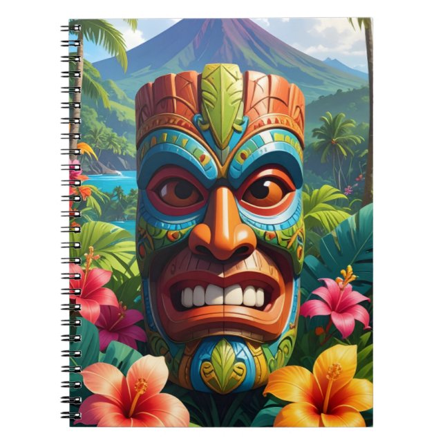 Caderno Espiral Máscara Tiki (Frente)