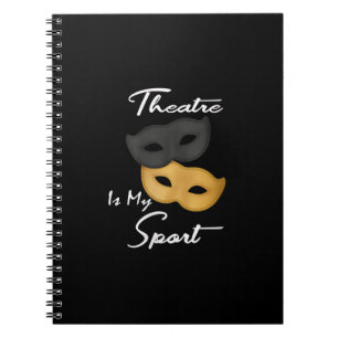 Caderno Espiral Máscaras de teatro de Atriz de Ator Engraçado femi