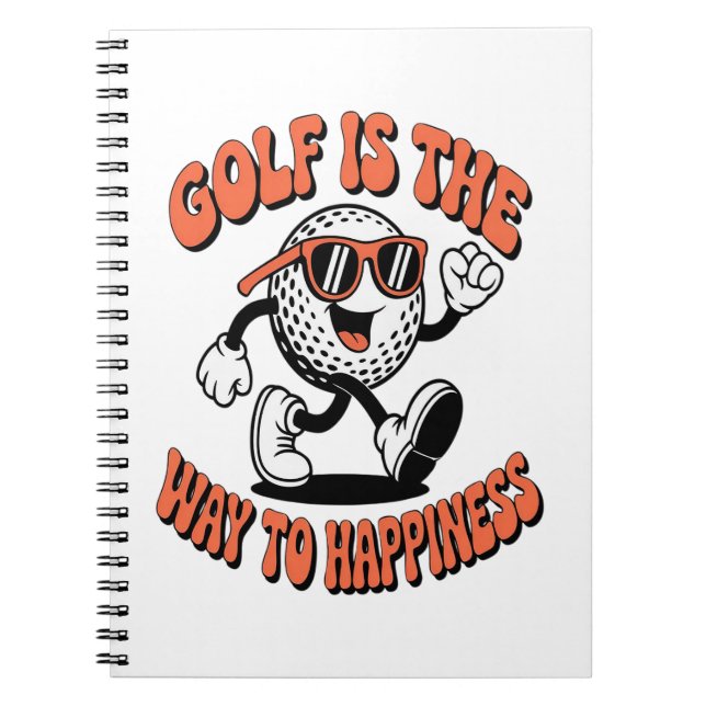 Caderno Espiral Mascote de Golfe Cheerguido (Frente)