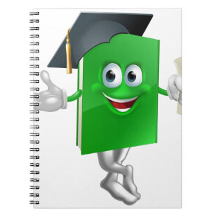 Caderno Espiral Mascote graduada do livro da educação