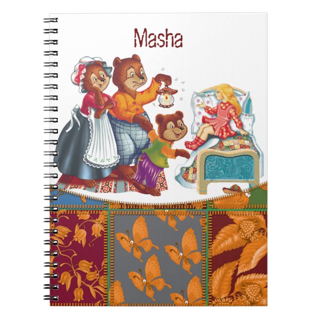 Caderno Espiral Masha e 3 ursos (Frente)