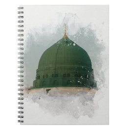 Caderno Espiral Masjid An-Nabawi - Ilustração de aquawi Islâmica P