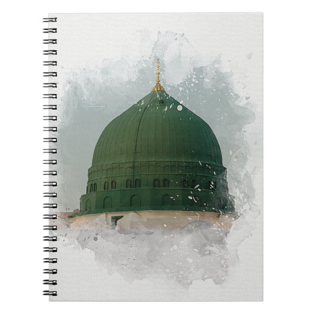 Caderno Espiral Masjid An-Nabawi - Ilustração de aquawi Islâmica P (Frente)