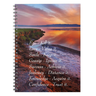 Caderno Espiral Matar do ego valor do amor ele sorriso mantem-no