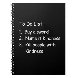 Caderno Espiral Matar Peole com bondade