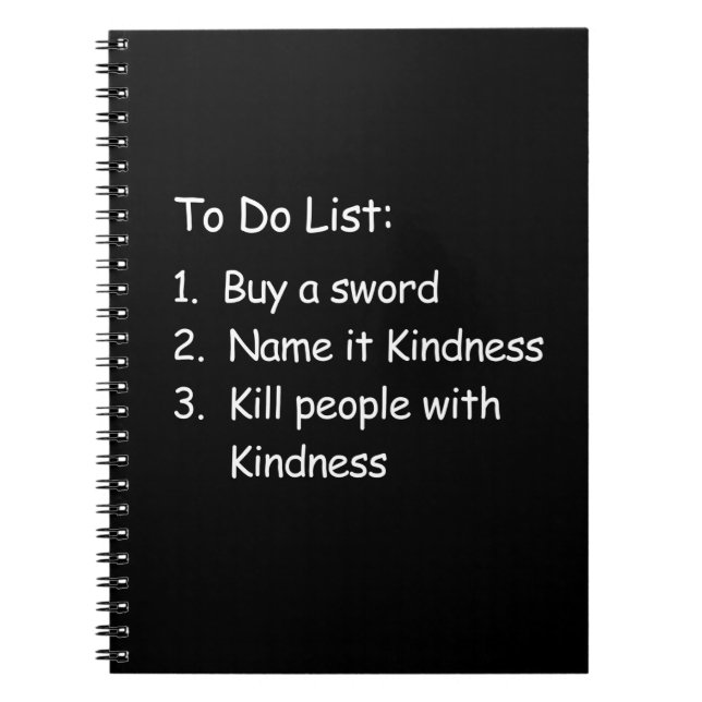 Caderno Espiral Matar Peole com bondade (Frente)