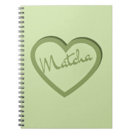 Caderno Espiral Matcha Green Tea Groovy Y2k Heart