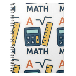 Caderno Espiral Matemática minimalista - Calculadora, Regra