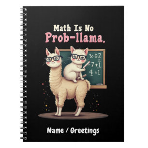 Caderno Espiral Matemática não é diversão de Prob-llama e bela ins