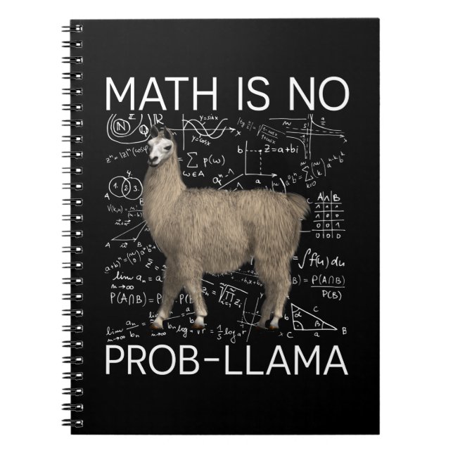 Caderno Espiral Matemática não é Prob-Llama - Professor de Matemát (Frente)